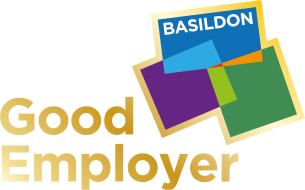Graphic: Basildon Good Employer Charter - Gold accreditation badge