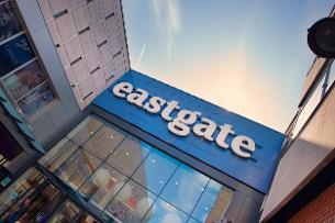 Decorative image showing Eastgate shopping centre front sign 