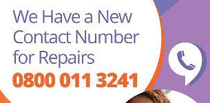 Decorative image showing new repairs number graphic