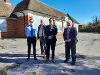 Decorative image showing Luke Rapley, Development Support Officer at Basildon Council, Andrew Parkinson, Project Manager at Morgan Sindall Property Services, Cllr Andrew Schrader, Trevor Burns, Basildon Council’s Development and Investment Service Manager