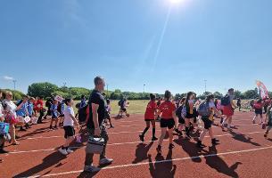 Birmingham Commonwealth Games - Queen's Baton Relay, people running