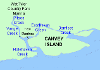 Map showing route from River Thames to Wat Tyler Marina