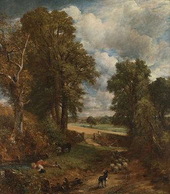 Decorative image showing John Constable's The Cornfield