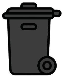 Image of the black wheeled bin