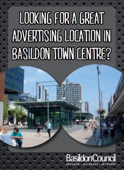 Image promoting Basildon town centre as a great advertising location