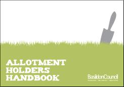 Image promoting Basildon council's Allotment Holders Handbook