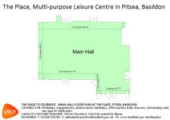 Image showing the floor plan of the Main Hall at The Place, Pitsea