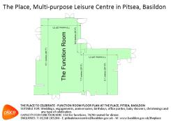 Image showing the floor plan of the Function Room at The Place, Pitsea