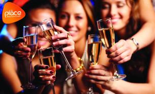 Image promoting hire of the the David Marks Suite at The Place, Pitsea - image shows people celebrating with champagne