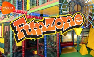 Image promoting the Funzone children's soft play area party hire at The Place Multi-purpose Leisure Centre in Pitsea, Basildon