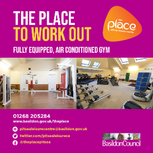 Image promoting The Place Multi-purpose Leisure Centre in Pitsea; the place to work out