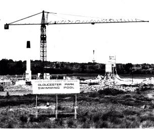 Image showing a Photo of Gloucester Park Swimming Pool, Basildon under construction in the 1960s from Basildon at 70 Monday Memory contributor Kevin Smith
